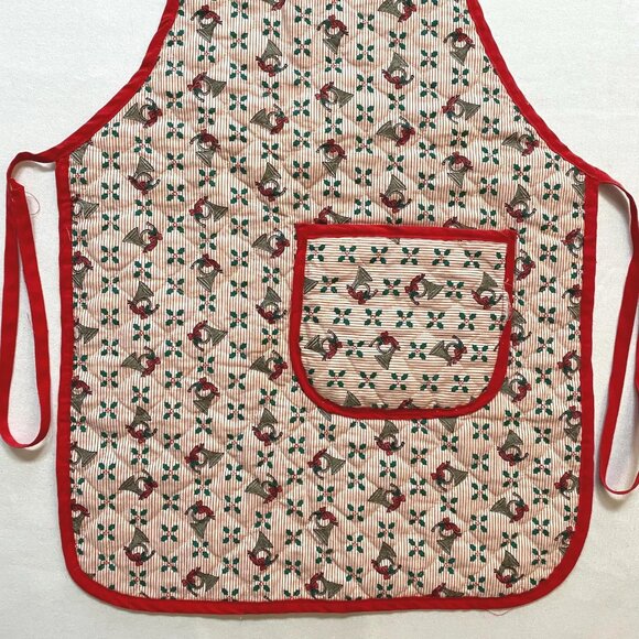 Christmas Kitchen Apron Vintage Baking Hosting 80s - Picture 2 of 6